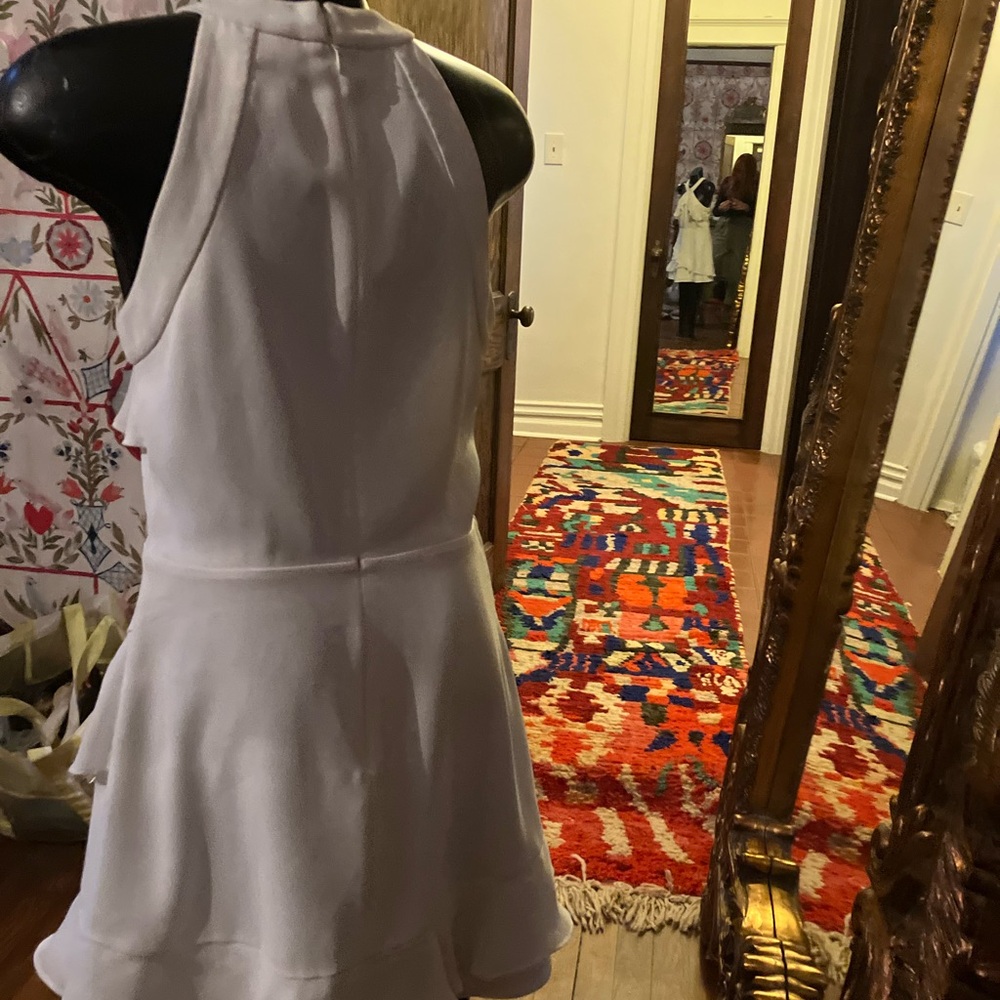 Source Unknown White Ruffled Mini Dress - Picture 2 of 3